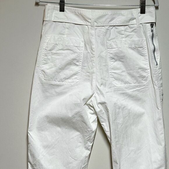 Helmut Lang White High Rise Flight Ankle Pants Womens Sz 0 30” W - Picture 7 of 10